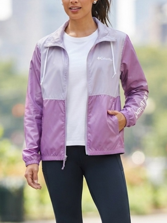 Columbia Jackets & Blazers - Columbia Purple and Light Gray Colorblock Active Jacket